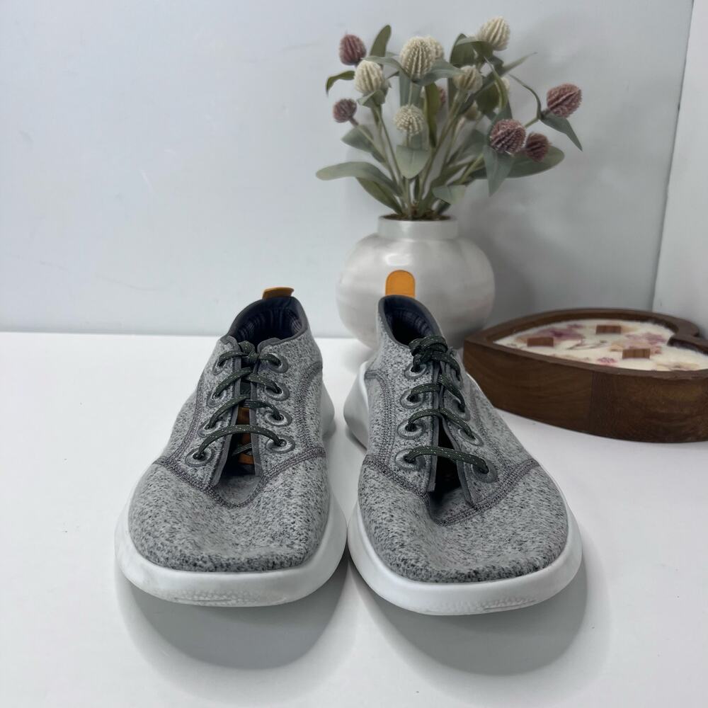 Allbirds Super Light Wool Runner Sneakers Merino Wool Gray/White Men 8 Tried On